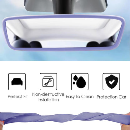 2PCS Screen Rear view Mirror Protector Trim Frame For Tesla Model 3 Y