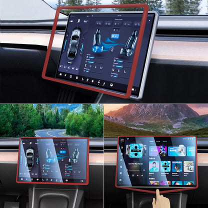 2PCS Screen Rear view Mirror Protector Trim Frame For Tesla Model 3 Y