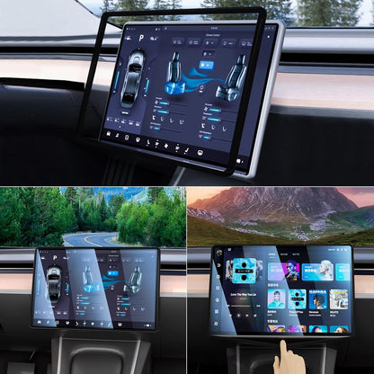 2PCS Screen Rear view Mirror Protector Trim Frame For Tesla Model 3 Y