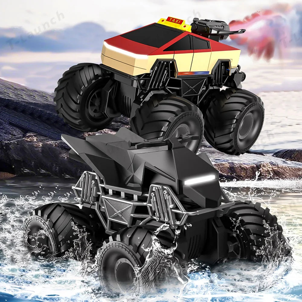 1:20 Scale Cybertruck-Inspired Amphibious RC Toy Car — 4WD Off-Road All-Terrain Truck