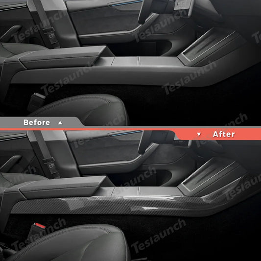 [Real Carbon Fiber] Center Console Side Interior Trim Panel for Tesla Model Y Juniper 2025+