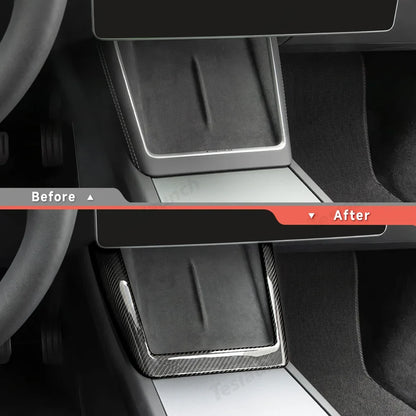 [Real Carbon Fiber] Wireless Charging Area Trim for Tesla Model Y Juniper 2025+