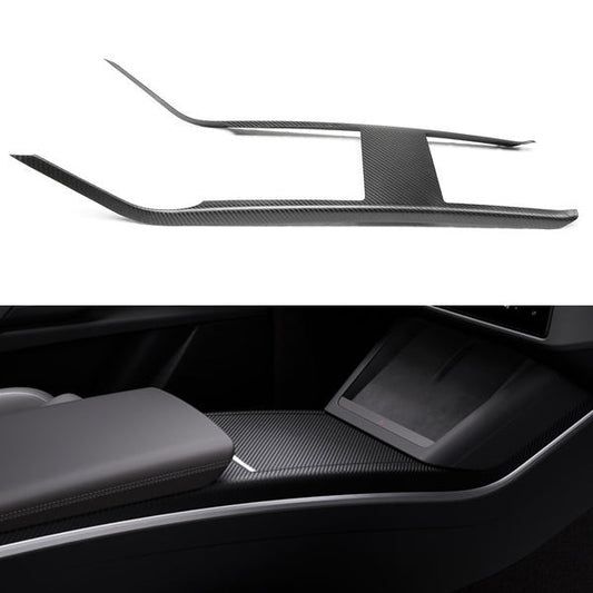 [Real Carbon Fiber] Center Console Side Trim Cover For Model X 2021+