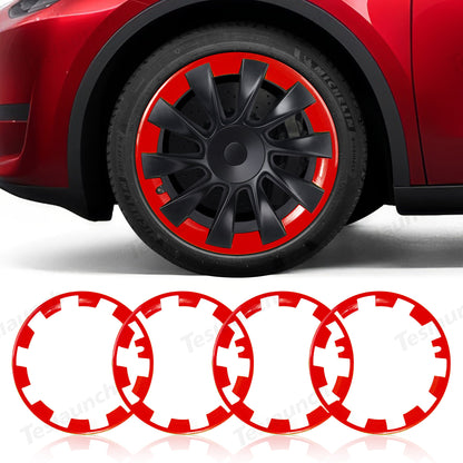 Model Y Rim Protector for 21'' Uberturbine and 20'' Induction Wheel Ultimate Protection Refreshed Wheels(4 Pack) MY 20'' Induction Wheel Red Standard (4 Pack)