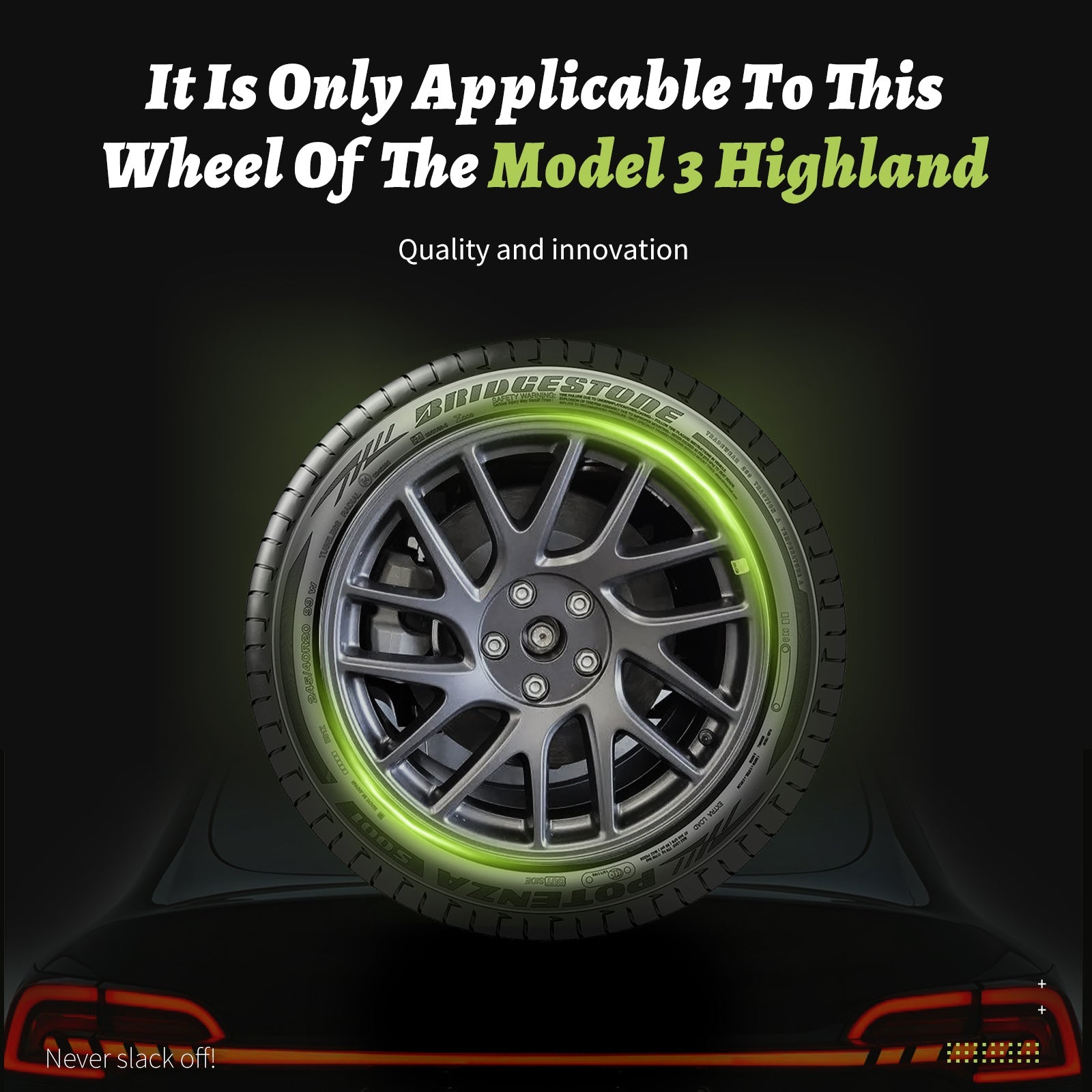 18"Turbine Silver Wheel Cover Hubcap for Tesla Model 3 Highland