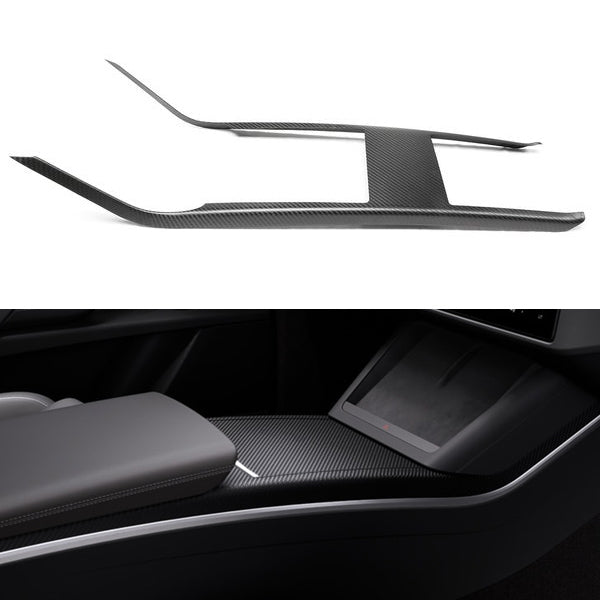 [Real Carbon Fiber] Center Console Cover Kit For Model X 2021+ Center Console Side Trim Cover