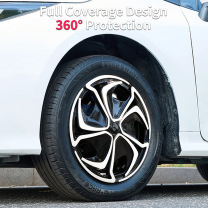 14" Flower Style Wheel Covers Hubcaps for Universal Fit R14 Tire Steel Wheels 4 PCS