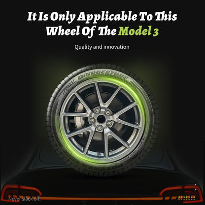 18 Inch Model 3 Wheel Cover Design for Tesla 2017-2023 Hubcaps 4X Silver Turbine Style Covers