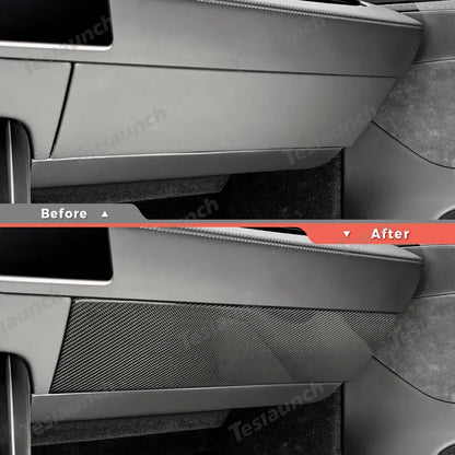 [Real Carbon Fiber] Glove Box Cover for Tesla Model Y Juniper 2025+