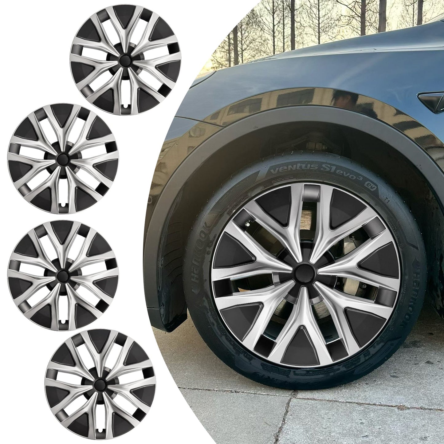 19 Inch Arachnid Wheel Cover for Tesla Model Y 2020-2024