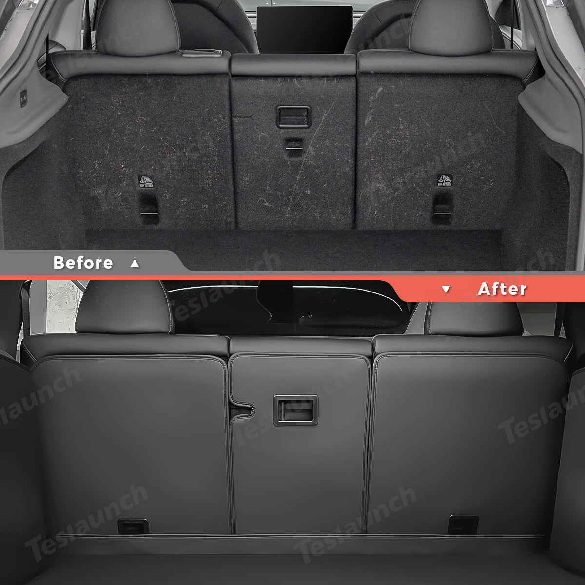 Nappa Leather Rear Seat Back Protector for Tesla Model Y Juniper 2025+