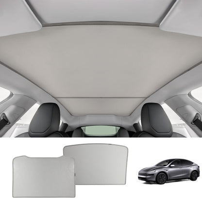 Split Nano Ice Crystal Glass Roof Sunshade for Tesla Model Y Juniper 2025+ Grey