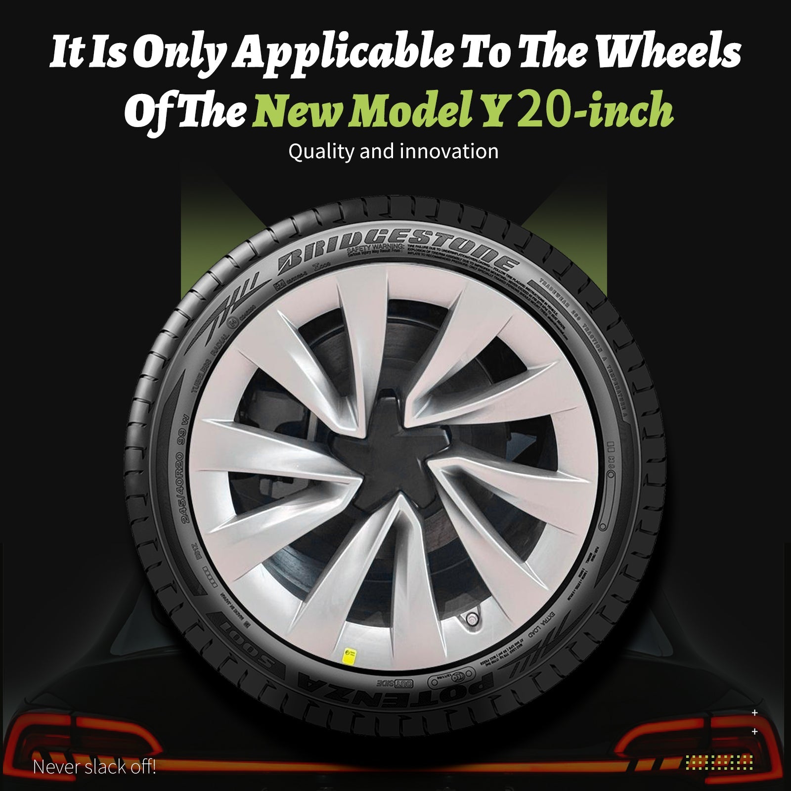 20"Durable ABS Hub Rim Protector Ring For Tesla Model Y Juniper