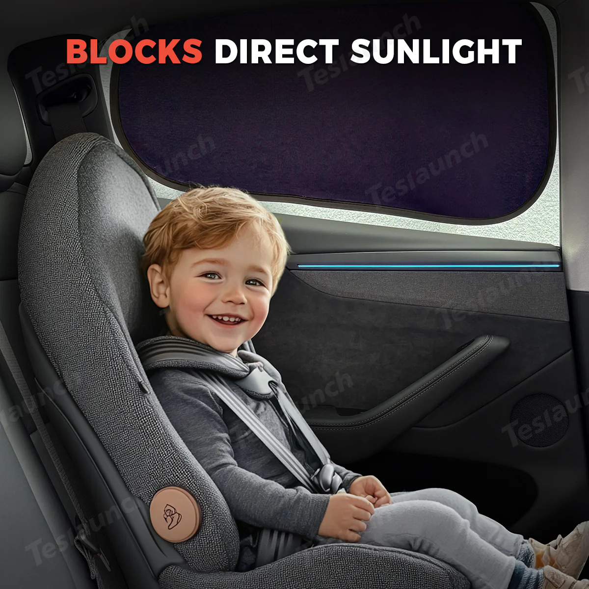 Static Cling Mesh Insulated Side Window Sunshade For Tesla Model 3/Y