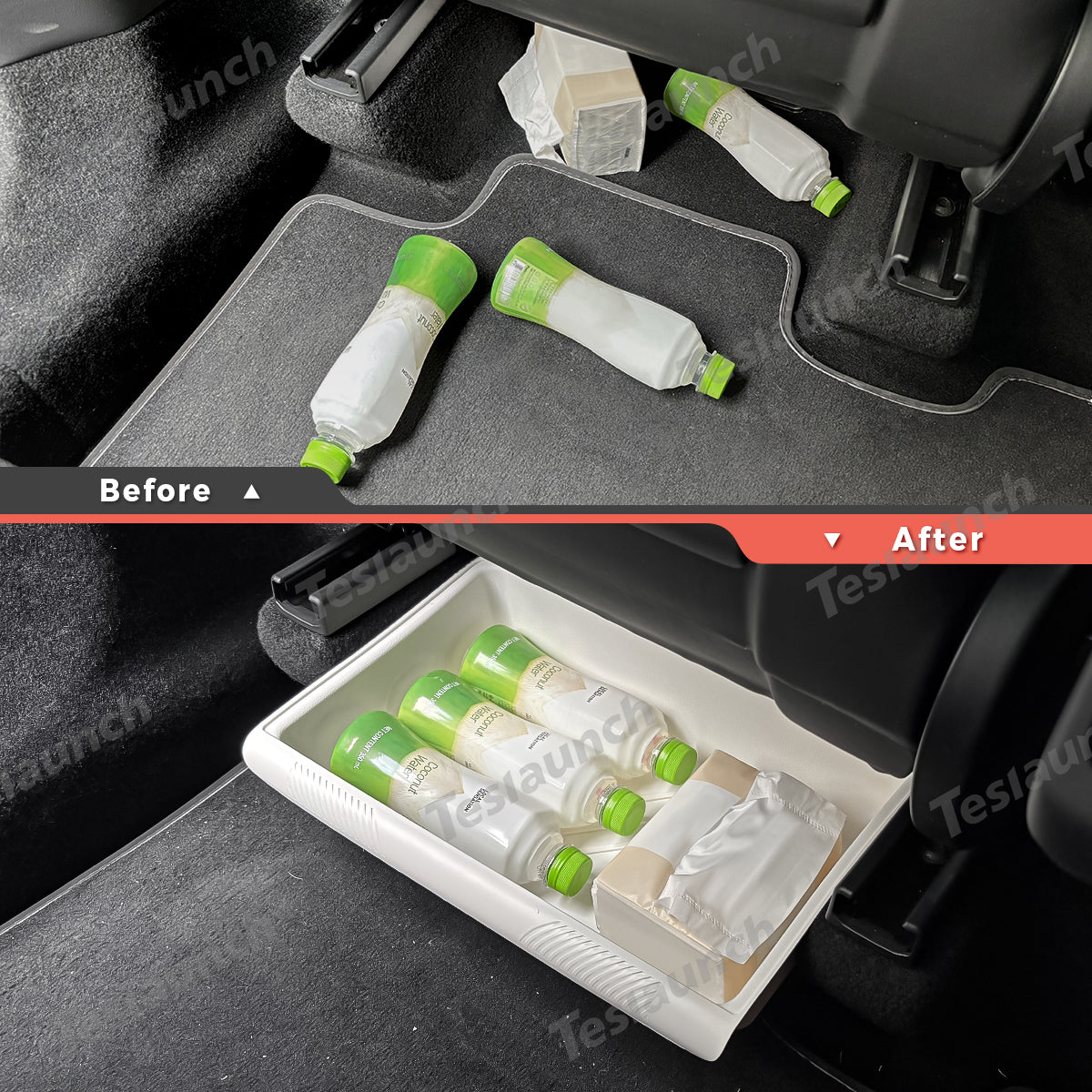 Under Seat Storage Box Sleek Organizer for Tesla Model Y Juniper 2025+