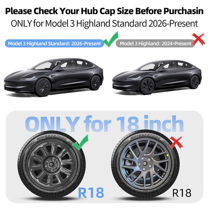 18" Cyclone Wheel Covers For Tesla Model 3