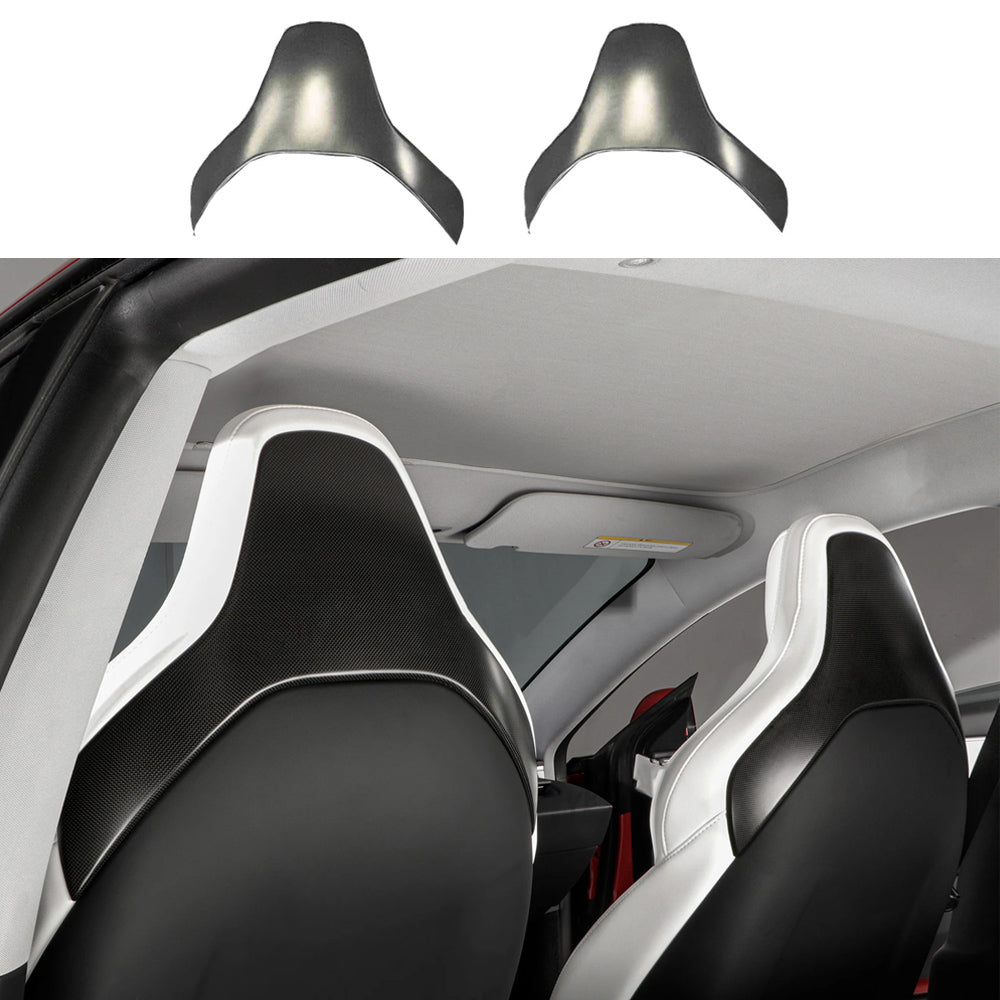 [Real Carbon Fiber] Seat Back Covers (2 PCS) for Tesla Model 3 Highland Performance 2024+ Glossy Carbon Fiber