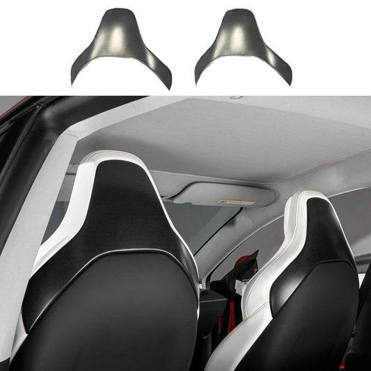[Real Carbon Fiber] Seat Back Covers (2 PCS) for Tesla Model 3 Highland Performance 2024+ Glossy Carbon Fiber