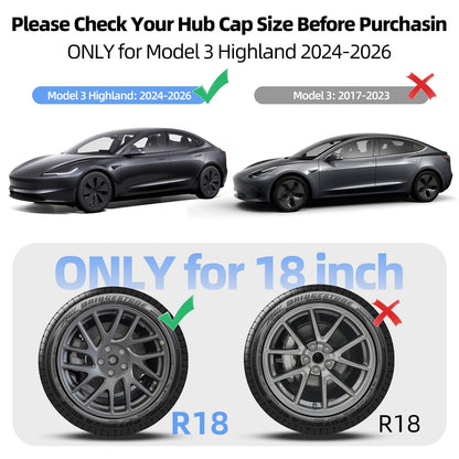 18" Arachnid Wheel Covers For Tesla Model 3 Highland
