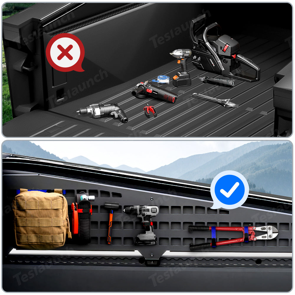 Truck Bed L-Track Molle Panels for Tesla Cybertruck