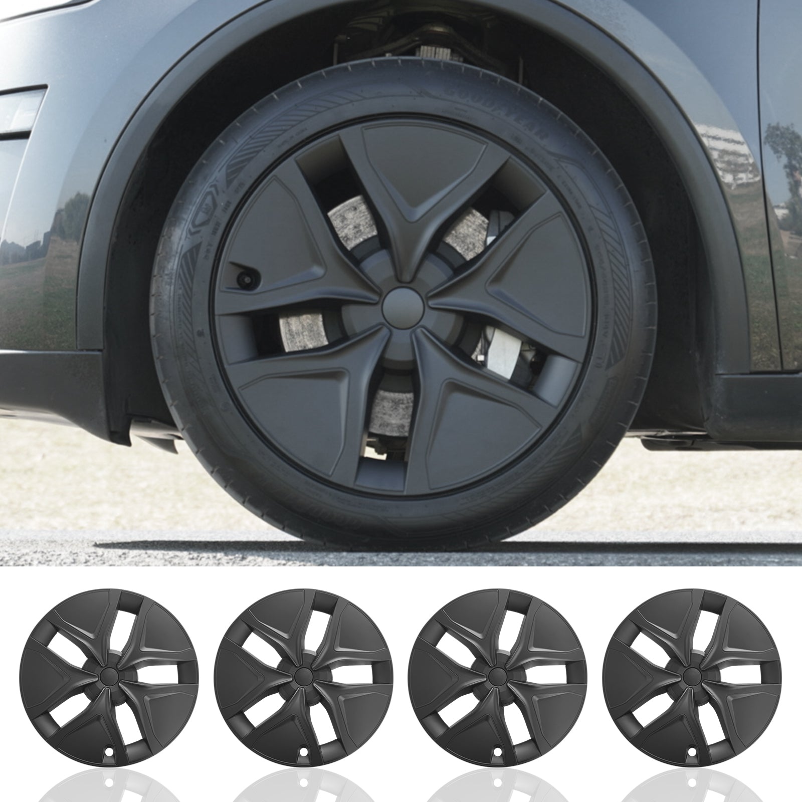 19 Inch Arachnid Style Hubcaps For Tesla Model Y Juniper