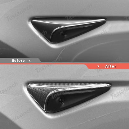 [Real Carbon Fiber] Turn Signal Camera Overlay Covers For Tesla Model 3 Highland (2 Pcs)