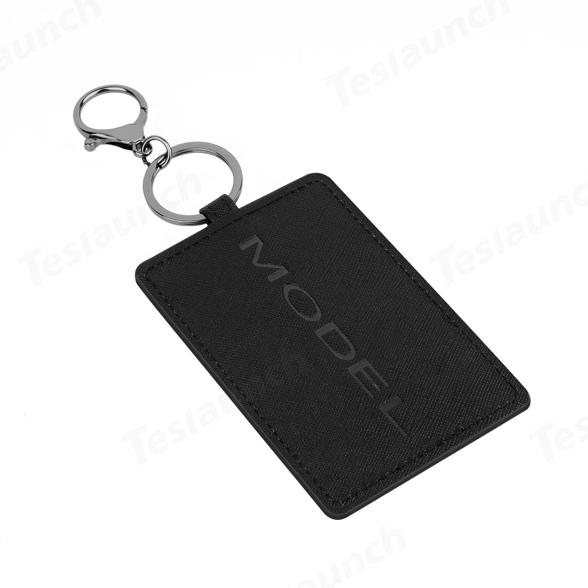 Leather Key Card Holder for Tesla Black