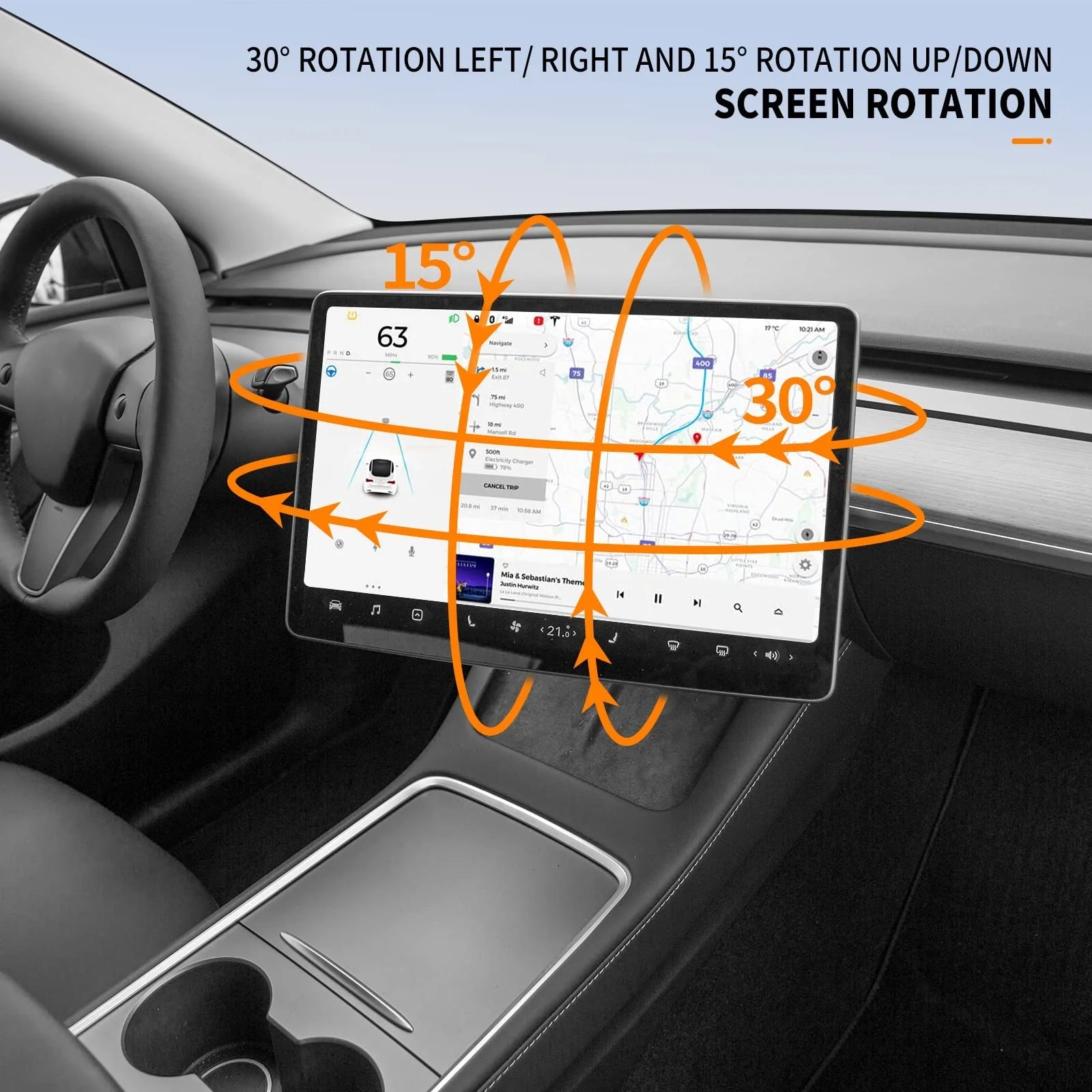 2024 Model 3 Highland Screen Rotating Swivel Mount for Tesla