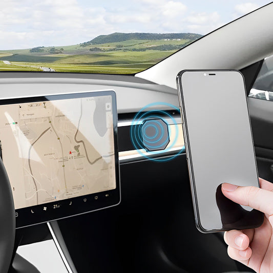 Magnetic Suction Phone Holder for Model 3/Y - Hidden Behind The Screen