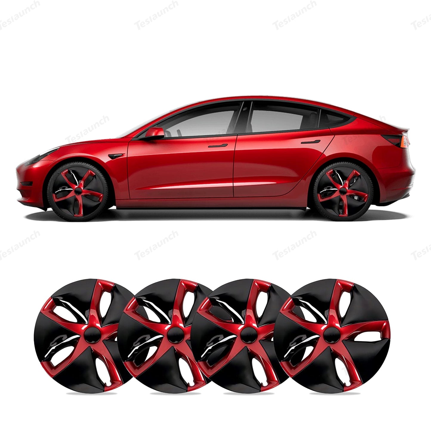 Model 3 18'' Aero Wheels Cover Hubcaps Replacement 4PCS for Tesla (2017-2023)
