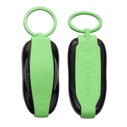 Silicone Key Protector for Tesla Model 3/Y/S/X Keys - Key Fob Holder Model 3 Green