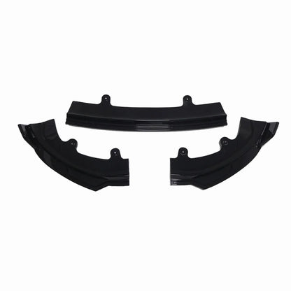 ABS 3-Piece No-Drill front bumper lip spoiler for Tesla Model Y Juniper 2025+ Glossy Black