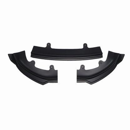 ABS 3-Piece No-Drill front bumper lip spoiler for Tesla Model Y Juniper 2025+ Matte Black