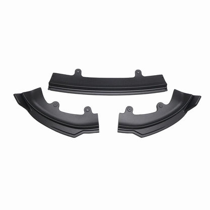 ABS 3-Piece No-Drill front bumper lip spoiler for Tesla Model Y Juniper 2025+ Matte Carbon Style
