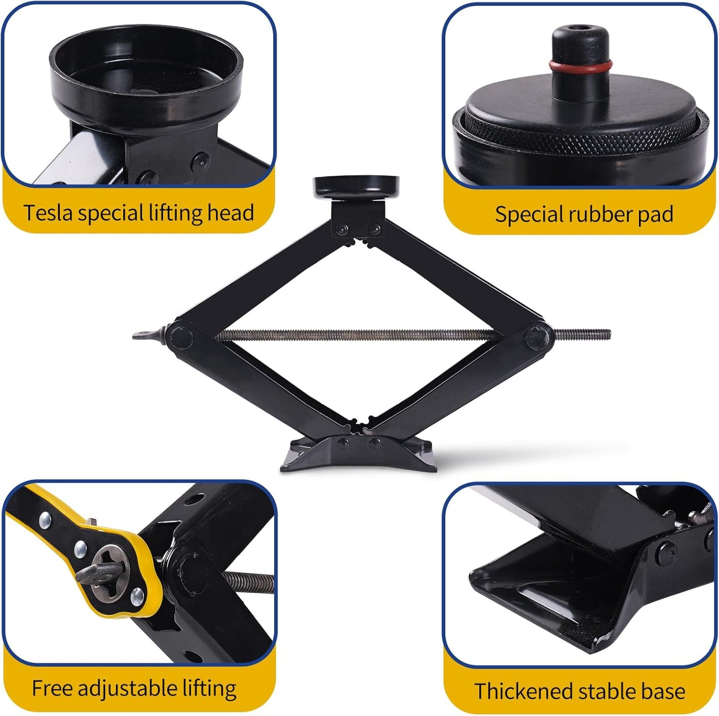 3 Ton Car Scissor Jack Kit for Tesla for Tesla Model 3/Y/S/X