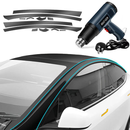 Pillar Delete for Tesla Model 3/Y- Glossy Black 2017-2023 Model 3 Vinyl Wrap & Heat Gun Kit AU Plug