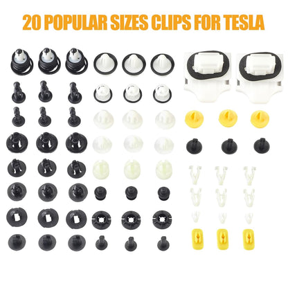 300PCS Tesla Fasteners Clips Nuts Plastic Rivets Kit for Tesla Model 3/Y/X/S