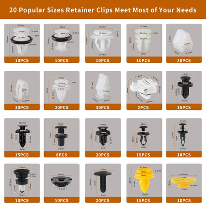 300PCS Tesla Fasteners Clips Nuts Plastic Rivets Kit for Tesla Model 3/Y/X/S