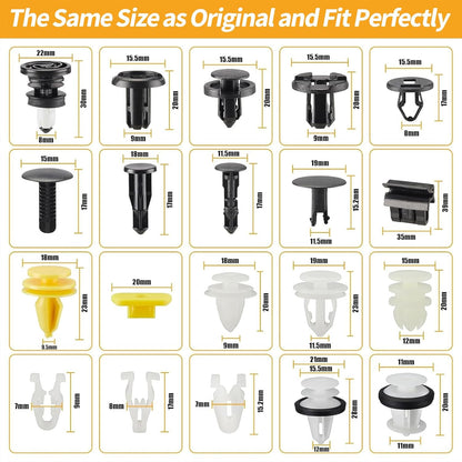 300PCS Tesla Fasteners Clips Nuts Plastic Rivets Kit for Tesla Model 3/Y/X/S