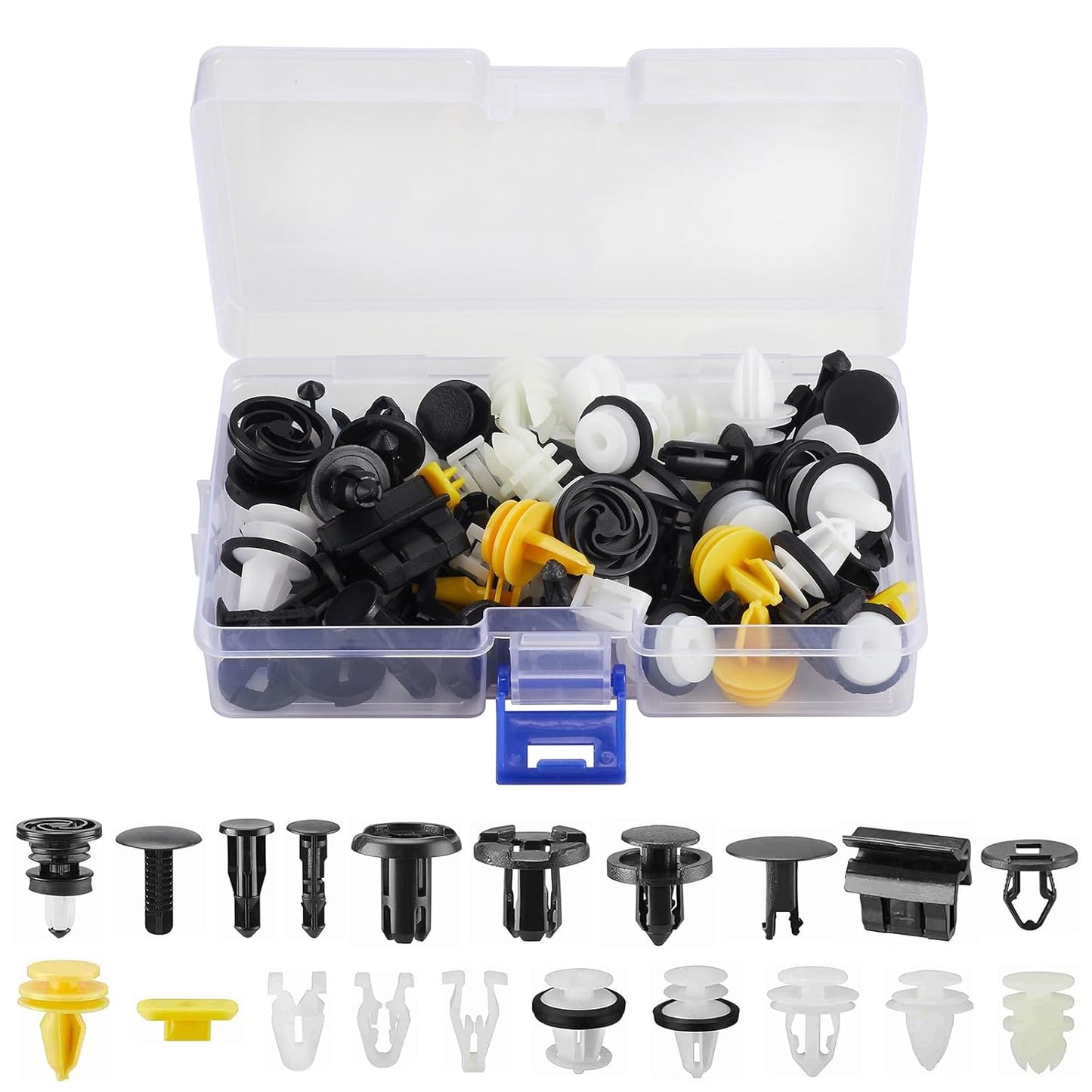 300PCS Tesla Fasteners Clips Nuts Plastic Rivets Kit for Tesla Model 3/Y/X/S 62Pcs Clips