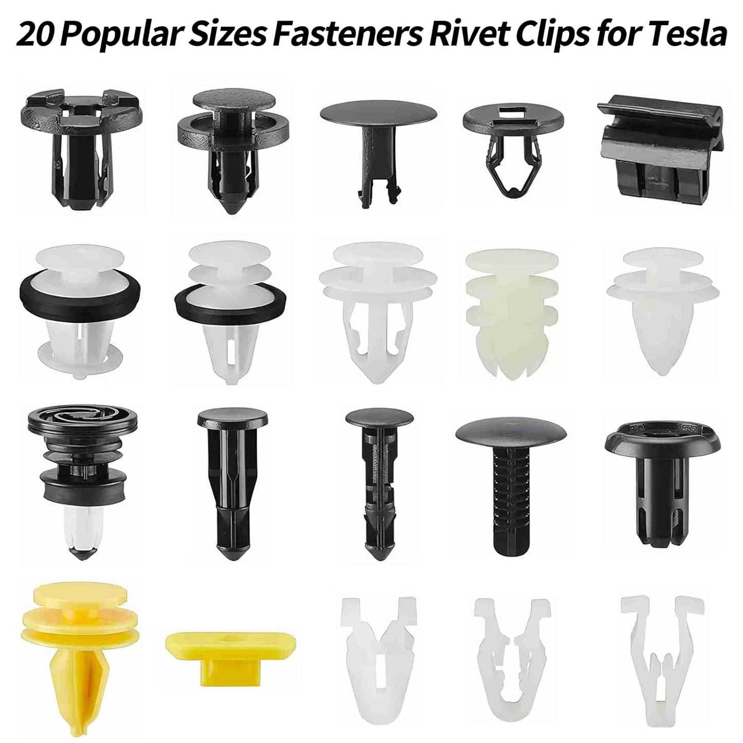 300PCS Tesla Fasteners Clips Nuts Plastic Rivets Kit for Tesla Model 3/Y/X/S