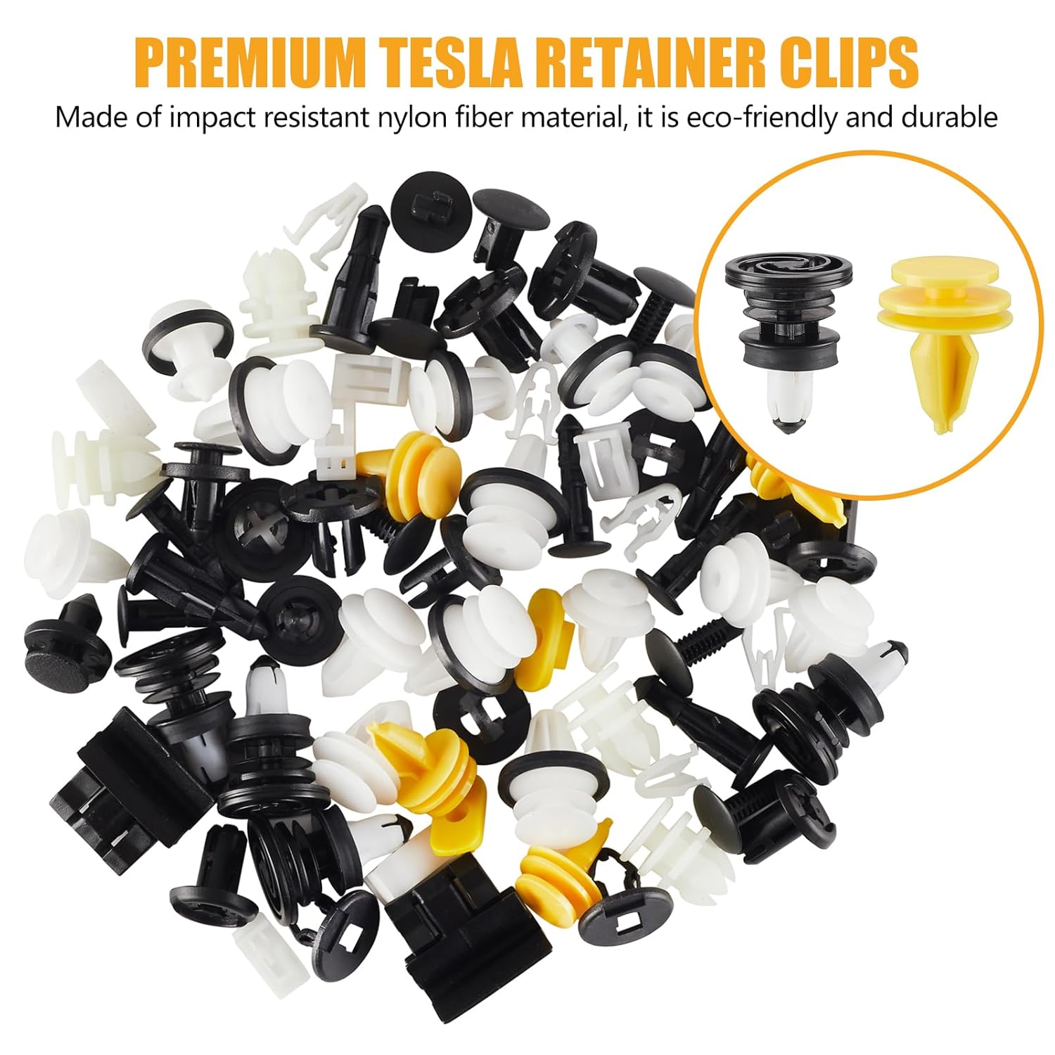 300PCS Tesla Fasteners Clips Nuts Plastic Rivets Kit for Tesla Model 3/Y/X/S