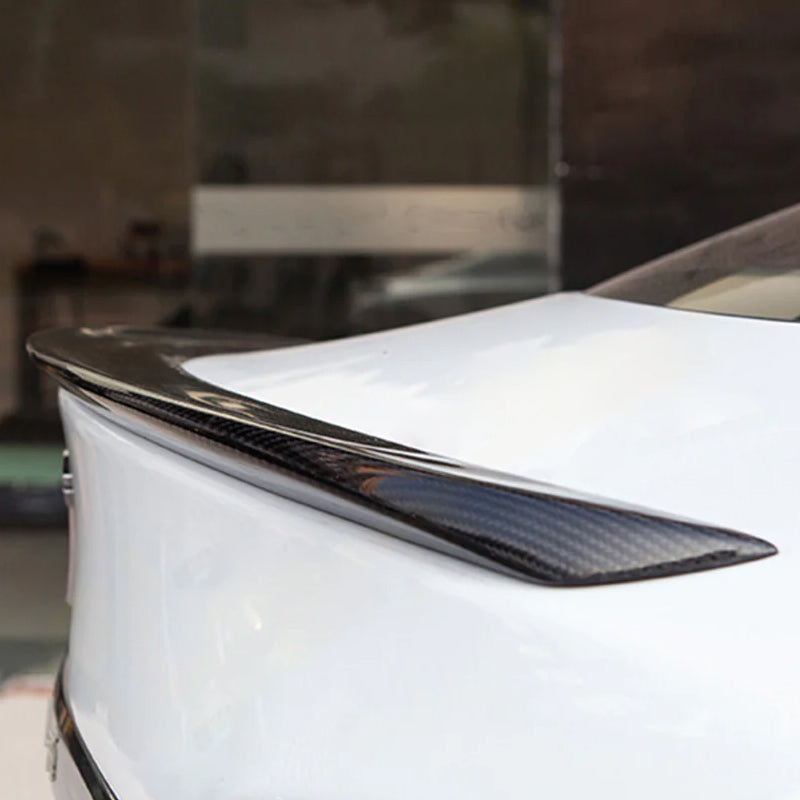 [Real Carbon Fiber] OEM Rear Trunk Lip Spoiler for Tesla Model S 2014+ Matte