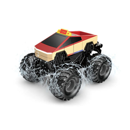 1:20 Scale Cybertruck-Inspired Amphibious RC Toy Car — 4WD Off-Road All-Terrain Truck TCS12 Pickup (Standard) Red