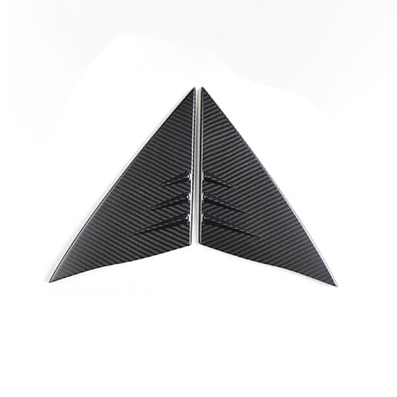 [Real Carbon Fiber] A-pillar Triangle Spoiler Cover For Tesla 2024+ Model 3 Highland (2 Pcs) Matte Black