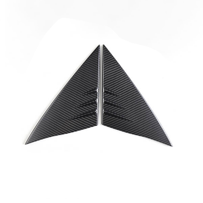 [Real Carbon Fiber] A-pillar Triangle Spoiler Cover For Tesla 2024+ Model 3 Highland (2 Pcs) Matte Black