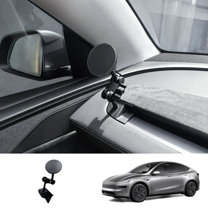 360° Adjustable Magnetic Phone Mount for Tesla Model Y Juniper 2025+ / Model 3 Highland 2024+ Fixed Base + Adjustable Arm Model Y Juniper 2025+