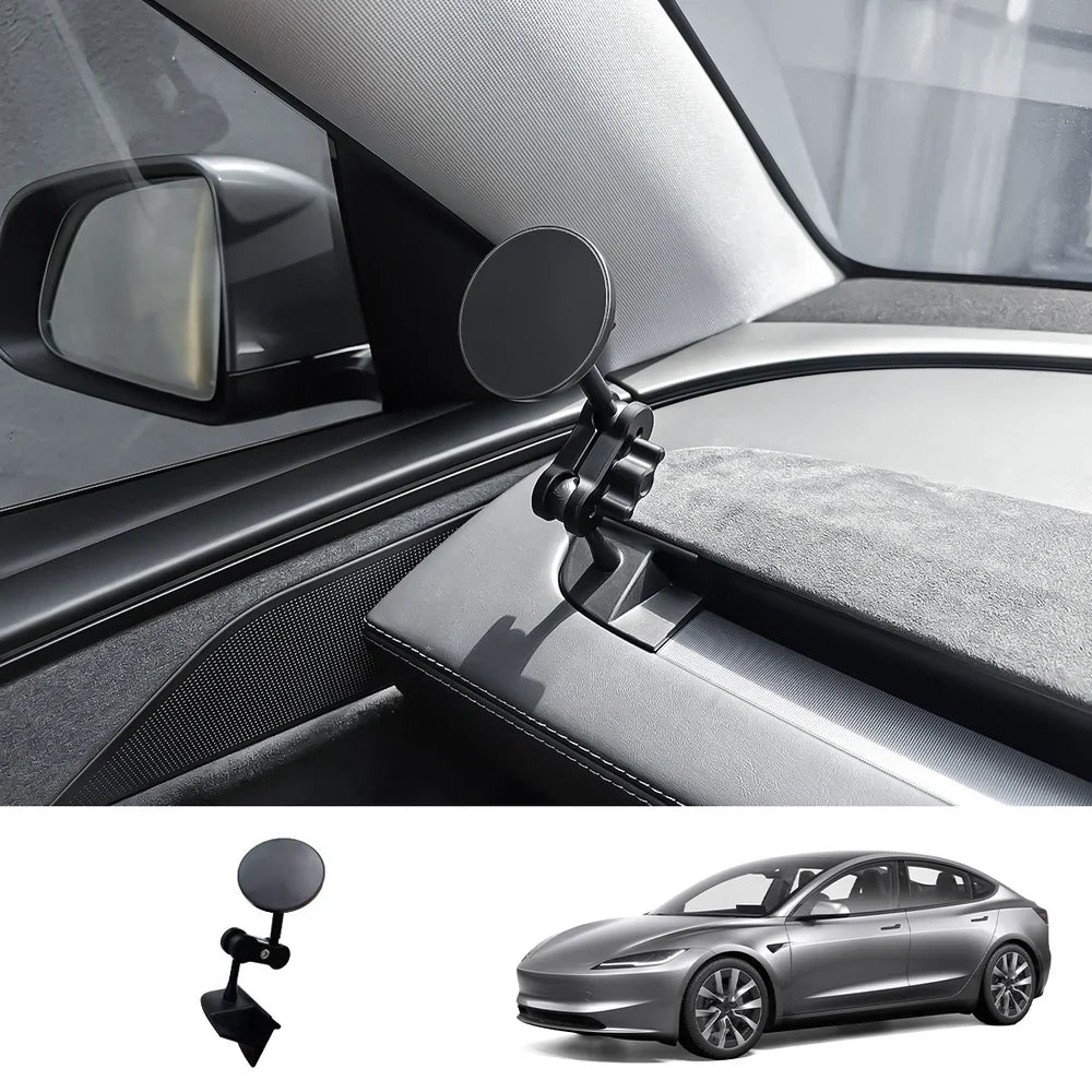 360° Adjustable Magnetic Phone Mount for Tesla Model Y Juniper 2025+ / Model 3 Highland 2024+ Fixed Base + Adjustable Arm Model 3 Highland 2024+