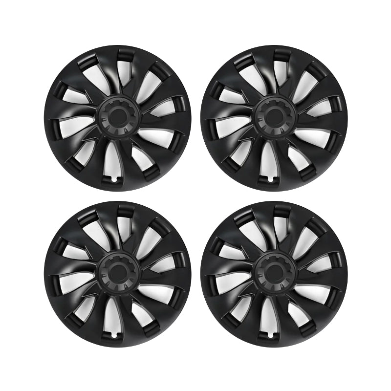 Model 3 Performance Style Wheel Hub Caps - 18" Uberturbine Style Wheel Hubcap (4 Pcs) for Tesla Model 3 18" (4 Pcs) Matte Black