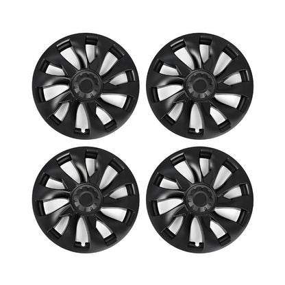 Model 3 Performance Style Wheel Hub Caps - 18" Uberturbine Style Wheel Hubcap (4 Pcs) for Tesla Model 3 18" (4 Pcs) Matte Black